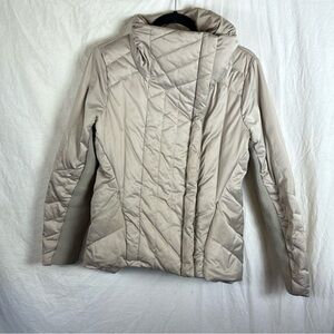 BCBGMaxAzria Women's Quilted Puffer Jacket - oatmeal